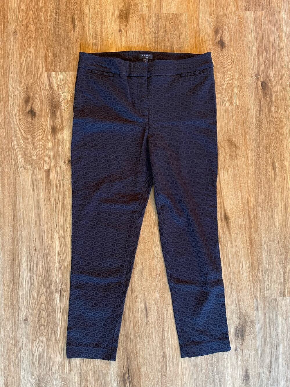 Kaari Blue Diamond Design Dress Pants Size 14